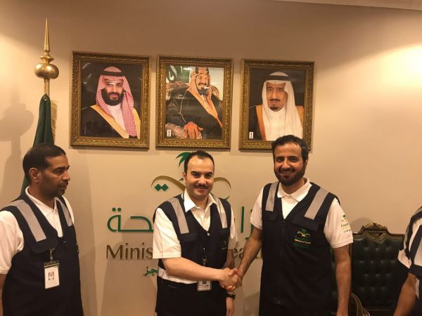 ضيوف خادم الحرمين الشريفين للحج يزورون خيمة مسك