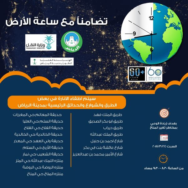 جامعة الملك سعود تشارك في ساعة الارض