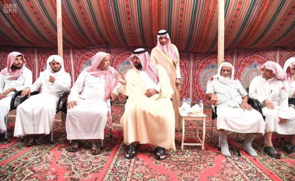 إدارة الإرشاد والتوجيه بالحرس الوطني في مخيم منى تستضيف الشيخين الشثري والمصلح