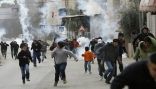 الاحتلال الإسرائيلي يطلق الرصاص علي المتظاهرين الفلسطينيين فى يوم الأرض