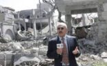 المخلوع ” علي عبد الله صالح” يظهر علي انقاض منزله في صنعاء