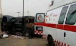 الهلال الأحمر : إصابة 6 معلمات وسائق في حادث مروري علي طريق المدينة المنورة – المهد الزراعي