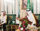 بالصور.. خادم الحرمين يستقبل أمير دولة الكويت ونائب رئيس مجلس الوزراء بمملكة البحرين