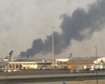 اندلاع حريق بالقرب من مطار الملك عبدالعزيز الجديد بجدة