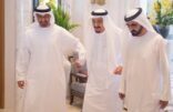 بالصور.. خادم الحرمين يستقبل نائب رئيس دولة الإمارات وولي عهد أبوظبي