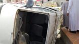 بالصور.. إصابة 6 طالبات بانقلاب ميكروباص في أبها