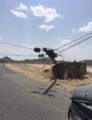 حادث مروري يعزل بيشة عن الخدمة الكهربائية – صور