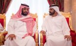 بالصور.. ولي ولي العهد ينقل تعازي خادم الحرمين للشيخ محمد بن راشد في وفاة ابنه