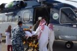 طيران الامن يخلي مصاباً جواً الى الرياض