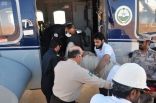 طيران الأمن ينقل مصاب اماراتي تعرض لحادث بالربع الخالي