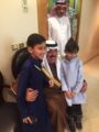 الأمير متعب بن عبد الله يزور الشاعر مساعد الرشيدي في المستشفى