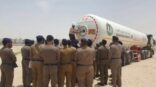 شركة الغاز والدفاع المدني بالأحساء يقيمان برنامج للتعامل مع حوادث ناقلات الغاز