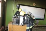 الدفاع المدني ينقذ 618 طالبة بحريق مدرسة ثانوية بمكة