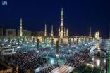 إقامة صلاة القيام في أول ليلة من العشر الأواخر لشهر رمضان المبارك بالمسجد النبوي