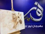 لوحة فارس الرؤية تخطف الأنظار  بمهرجان نور للثقافة والفنون