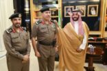 نائب أمير حائل يقلد مدير المرور ومدير مكافحة المخدرات بالمنطقة رتبة عميد