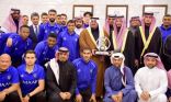 سمو نائب أمير الرياض يستقبل رئيس مجلس إدارة نادي الهلال ولاعبي الفريق الأول