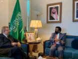 المعلمي يلتقي الممثل الدائم لجمهورية جنوب أفريقيا لدى الأمم المتحدة