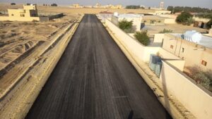 الانتهاء من سفلتة شوارع هجرة المصيف بالصرار بمساحة أكثر من 7300 متر مربع