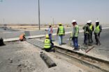 النقلِ والخدمات اللوجستية تبدأ تنفيذ أعمال استبدال فواصل التمدد على تقاطع طريق خريص مع طريق الشيخ جابر الصباح