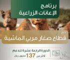 البيئة تودع 137 مليون ريال في حسابات صغار مربي الماشية