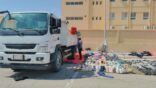 بلدية بقيق تصادر 16 طن خضروات وملابس وخردة ضمن حملة رقابية على الباعة الجائلين المخالفين