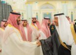سمو ولي العهد يستقبل المهنئين بشهر رمضان المبارك