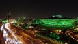 “الداخلية” تكتسي اللون الأخضر ابتهاجاً باليوم الوطني الـ93 للمملكة